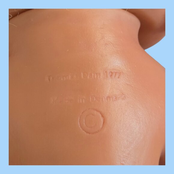 Vintage Thomas Dam Troll Doll 1977 Denmark White Hair 9" Tall Police Officer - Picture 9 of 12